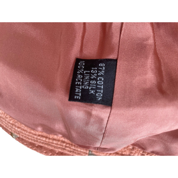 ELLEN TRACY LINDA ALLARD PEACH FLOWER JACKET/BLAZER - Picture 9 of 11